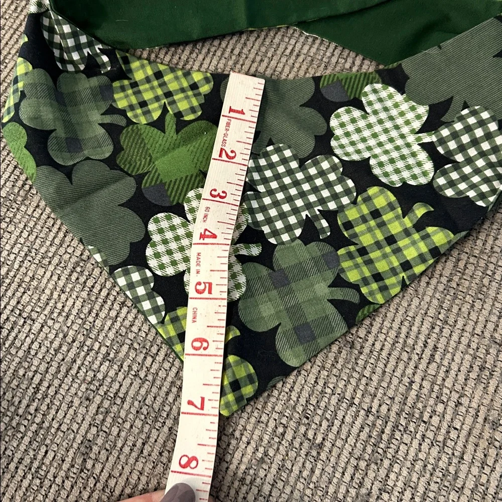 🟣 4/$15 St Patrick’s day shamrock dog bandana NEW handmade one size